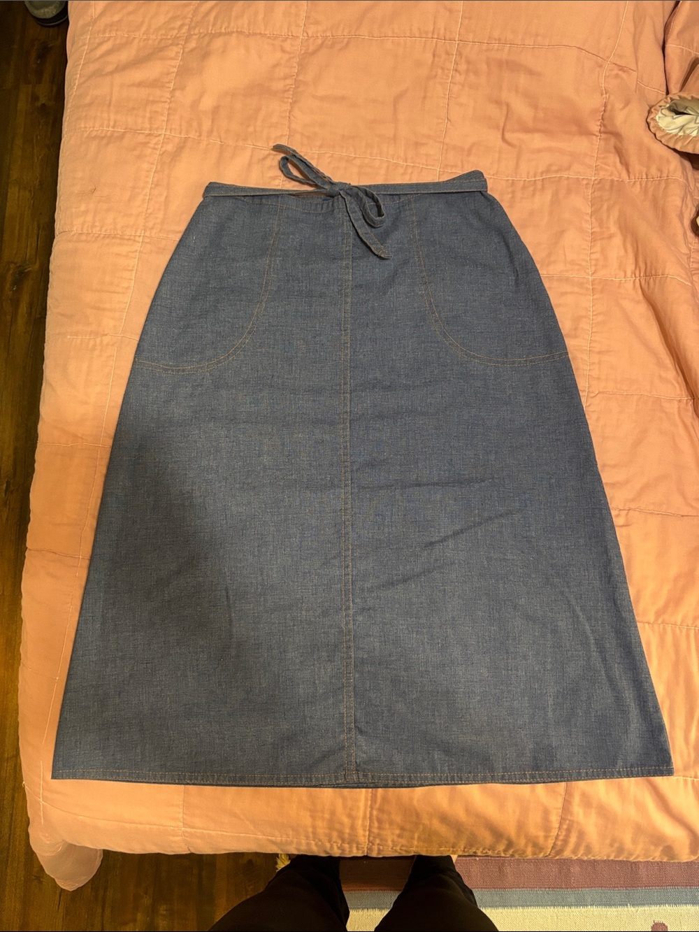 Country Blues Wrap Skirt - Denim Blue